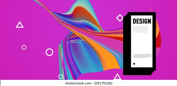 Modern colorful flow poster. Wave Liquid shape in colorful background. Art design for your design project. Vector illustration EPS10