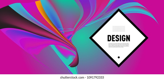 Modern colorful flow poster. Wave Liquid shape in colorful background. Art design for your design project. Vector illustration EPS10