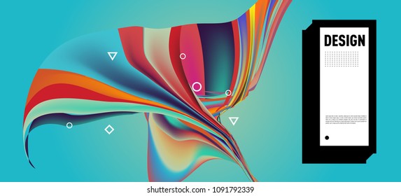 Modern colorful flow poster. Wave Liquid shape in colorful background. Art design for your design project. Vector illustration EPS10