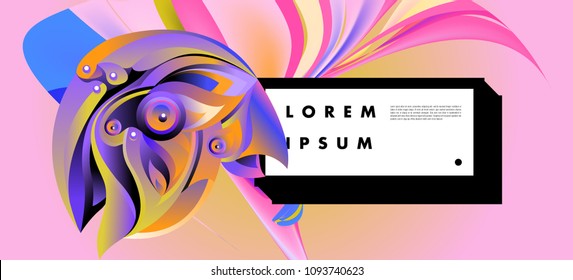Modern colorful flow poster. Wave Liquid shape in blue color background. Art design for your design project. Vector illustration EPS10

