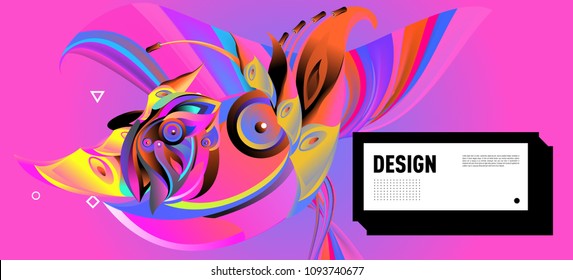 Modern colorful flow poster. Wave Liquid shape in blue color background. Art design for your design project. Vector illustration EPS10

