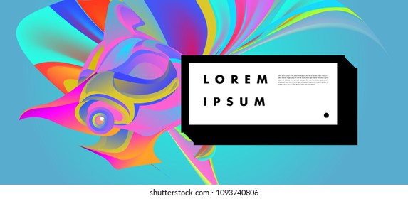 Modern colorful flow poster. Wave Liquid shape in blue color background. Art design for your design project. Vector illustration EPS10

