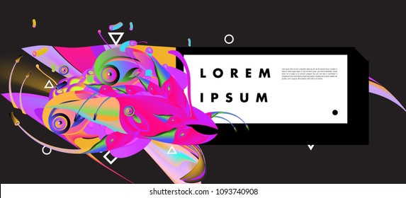 Modern colorful flow poster. Wave Liquid shape in blue color background. Art design for your design project. Vector illustration EPS10


