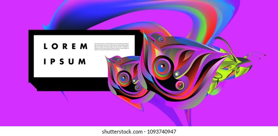 Modern colorful flow poster. Wave Liquid shape in blue color background. Art design for your design project. Vector illustration EPS10

