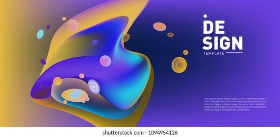 Modern colorful flow poster. Wave Liquid shape in colorful background. Art design for your design project. Vector illustration EPS10