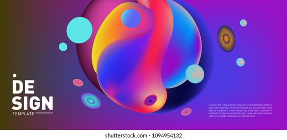 Modern colorful flow poster. Wave Liquid shape in colorful background. Art design for your design project. Vector illustration EPS10