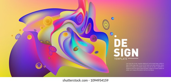 Modern colorful flow poster. Wave Liquid shape in colorful background. Art design for your design project. Vector illustration EPS10