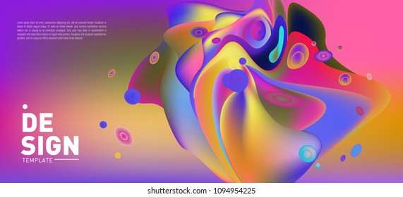 Modern colorful flow poster. Wave Liquid shape in colorful background. Art design for your design project. Vector illustration EPS10
