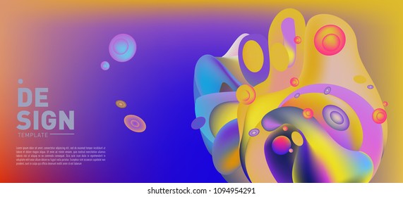 Modern colorful flow poster. Wave Liquid shape in colorful background. Art design for your design project. Vector illustration EPS10