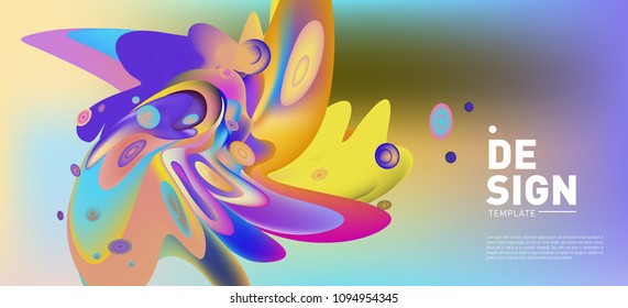 Modern colorful flow poster. Wave Liquid shape in colorful background. Art design for your design project. Vector illustration EPS10