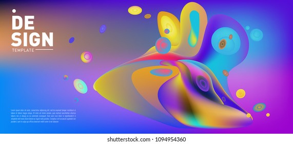 Modern colorful flow poster. Wave Liquid shape in colorful background. Art design for your design project. Vector illustration EPS10