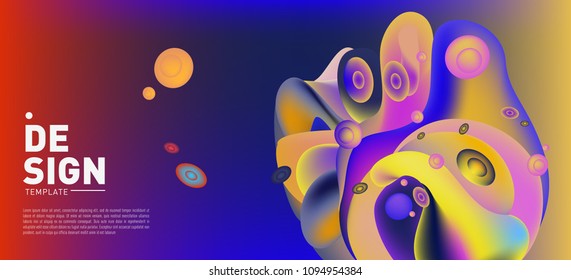 Modern colorful flow poster. Wave Liquid shape in colorful background. Art design for your design project. Vector illustration EPS10