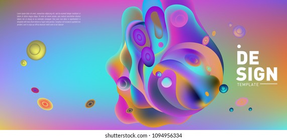 Modern colorful flow poster. Wave Liquid shape in colorful background. Art design for your design project. Vector illustration EPS10