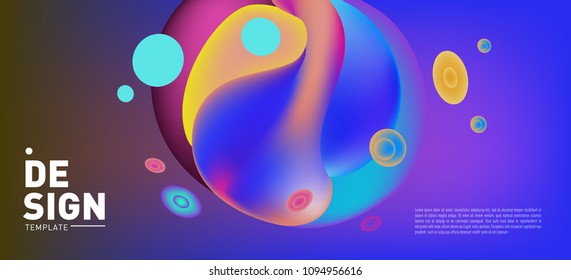 Modern colorful flow poster. Wave Liquid shape in colorful background. Art design for your design project. Vector illustration EPS10