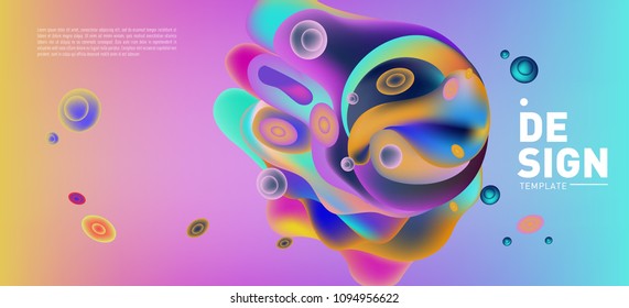 Modern colorful flow poster. Wave Liquid shape in colorful background. Art design for your design project. Vector illustration EPS10