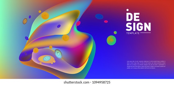 Modern colorful flow poster. Wave Liquid shape in colorful background. Art design for your design project. Vector illustration EPS10