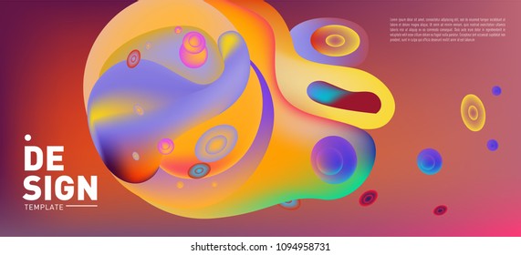 Modern colorful flow poster. Wave Liquid shape in colorful background. Art design for your design project. Vector illustration EPS10