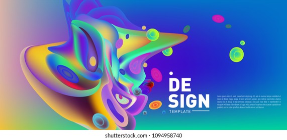 Modern colorful flow poster. Wave Liquid shape in colorful background. Art design for your design project. Vector illustration EPS10