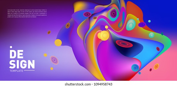 Modern colorful flow poster. Wave Liquid shape in colorful background. Art design for your design project. Vector illustration EPS10