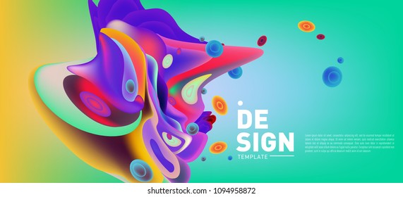 Modern colorful flow poster. Wave Liquid shape in colorful background. Art design for your design project. Vector illustration EPS10