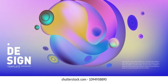 Modern colorful flow poster. Wave Liquid shape in colorful background. Art design for your design project. Vector illustration EPS10
