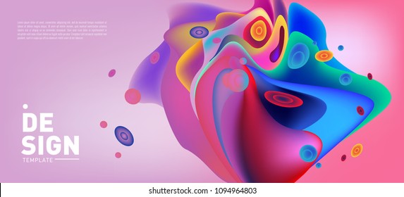 Modern colorful flow poster. Wave Liquid shape in colorful background. Art design for your design project. Vector illustration EPS10