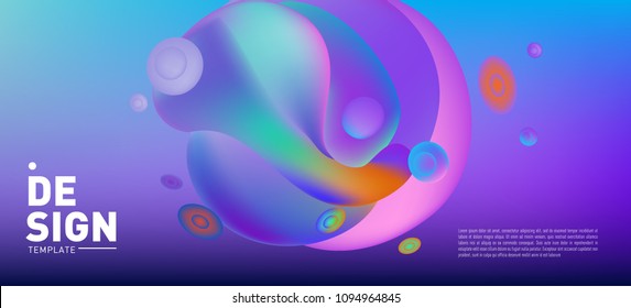Modern colorful flow poster. Wave Liquid shape in colorful background. Art design for your design project. Vector illustration EPS10