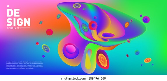 Modern colorful flow poster. Wave Liquid shape in colorful background. Art design for your design project. Vector illustration EPS10