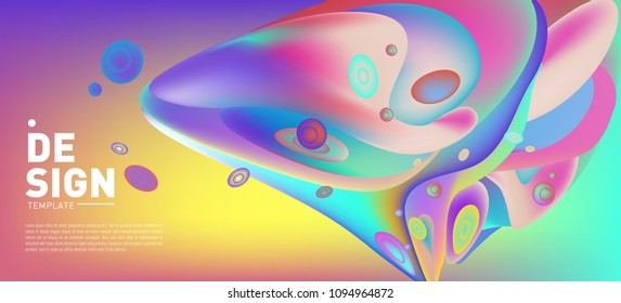 Modern colorful flow poster. Wave Liquid shape in colorful background. Art design for your design project. Vector illustration EPS10