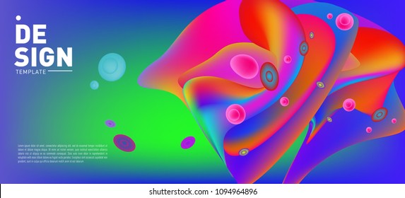 Modern colorful flow poster. Wave Liquid shape in colorful background. Art design for your design project. Vector illustration EPS10