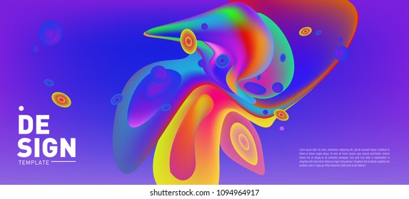 Modern colorful flow poster. Wave Liquid shape in colorful background. Art design for your design project. Vector illustration EPS10