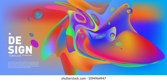 Modern colorful flow poster. Wave Liquid shape in colorful background. Art design for your design project. Vector illustration EPS10