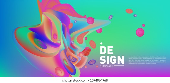 Modern colorful flow poster. Wave Liquid shape in colorful background. Art design for your design project. Vector illustration EPS10