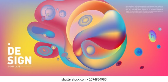 Modern colorful flow poster. Wave Liquid shape in colorful background. Art design for your design project. Vector illustration EPS10