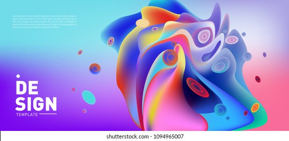 Modern colorful flow poster. Wave Liquid shape in colorful background. Art design for your design project. Vector illustration EPS10