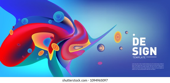 Modern colorful flow poster. Wave Liquid shape in colorful background. Art design for your design project. Vector illustration EPS10