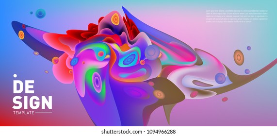 Modern colorful flow poster. Wave Liquid shape in colorful background. Art design for your design project. Vector illustration EPS10