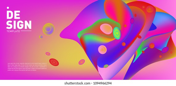 Modern colorful flow poster. Wave Liquid shape in colorful background. Art design for your design project. Vector illustration EPS10