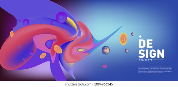 Modern colorful flow poster. Wave Liquid shape in colorful background. Art design for your design project. Vector illustration EPS10