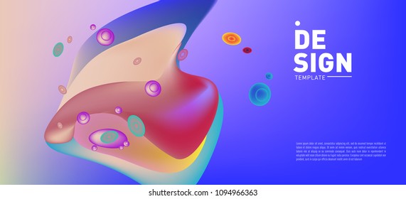 Modern colorful flow poster. Wave Liquid shape in colorful background. Art design for your design project. Vector illustration EPS10