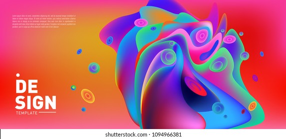 Modern colorful flow poster. Wave Liquid shape in colorful background. Art design for your design project. Vector illustration EPS10