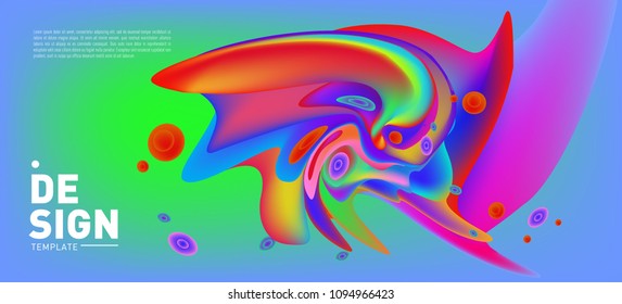 Modern colorful flow poster. Wave Liquid shape in colorful background. Art design for your design project. Vector illustration EPS10