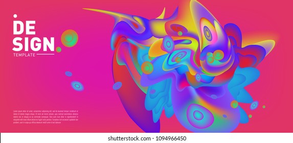 Modern colorful flow poster. Wave Liquid shape in colorful background. Art design for your design project. Vector illustration EPS10