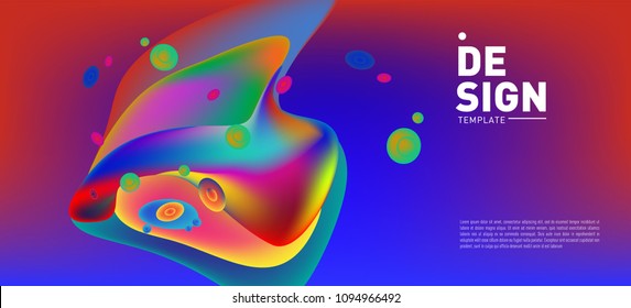 Modern colorful flow poster. Wave Liquid shape in colorful background. Art design for your design project. Vector illustration EPS10