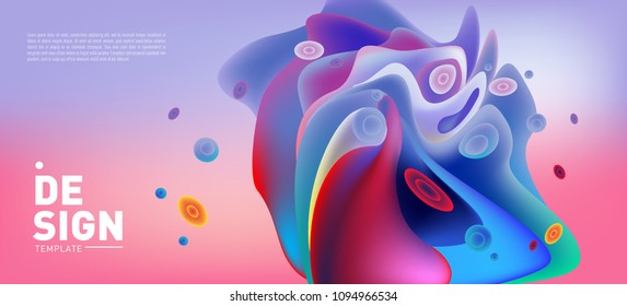 Modern colorful flow poster. Wave Liquid shape in colorful background. Art design for your design project. Vector illustration EPS10