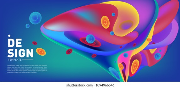 Modern colorful flow poster. Wave Liquid shape in colorful background. Art design for your design project. Vector illustration EPS10