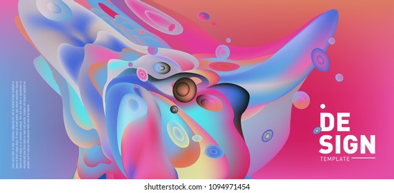 Modern colorful flow poster. Wave Liquid shape in colorful background. Art design for your design project. Vector illustration EPS10