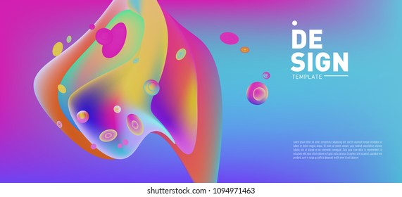 Modern colorful flow poster. Wave Liquid shape in colorful background. Art design for your design project. Vector illustration EPS10