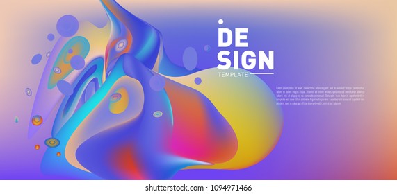 Modern colorful flow poster. Wave Liquid shape in colorful background. Art design for your design project. Vector illustration EPS10