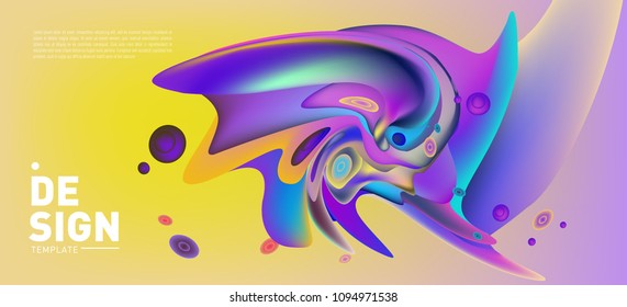 Modern colorful flow poster. Wave Liquid shape in colorful background. Art design for your design project. Vector illustration EPS10